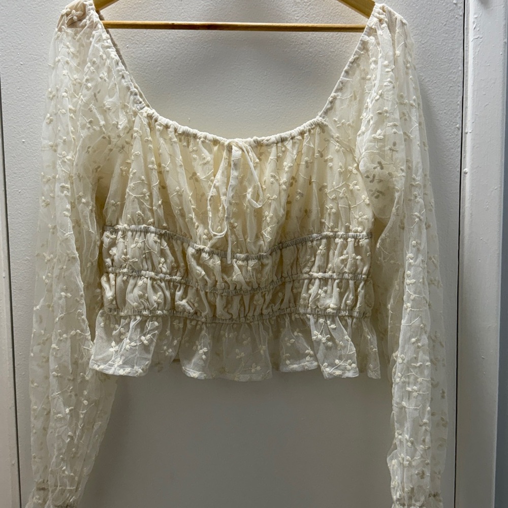 Elegant Cream Women's Top